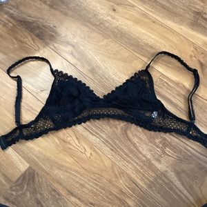 Black Lace Bralette, S